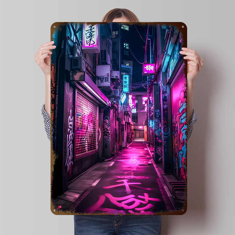 Retro Gaming Tokyo - Neon Tokyo Nights Printed Poster Customized