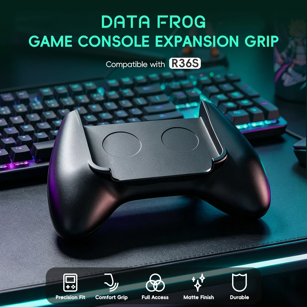 Retro Gaming Setup - Data Frog R36S Game Grip Ergonomic
