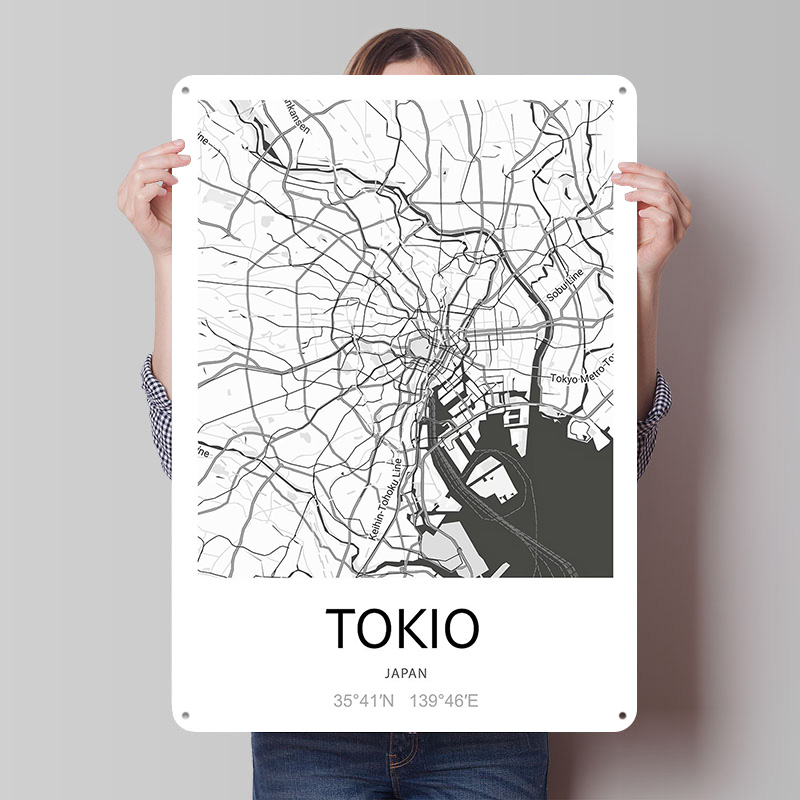 Retro Gaming Tokyo - Tokyo City Map Printed Poster Customized