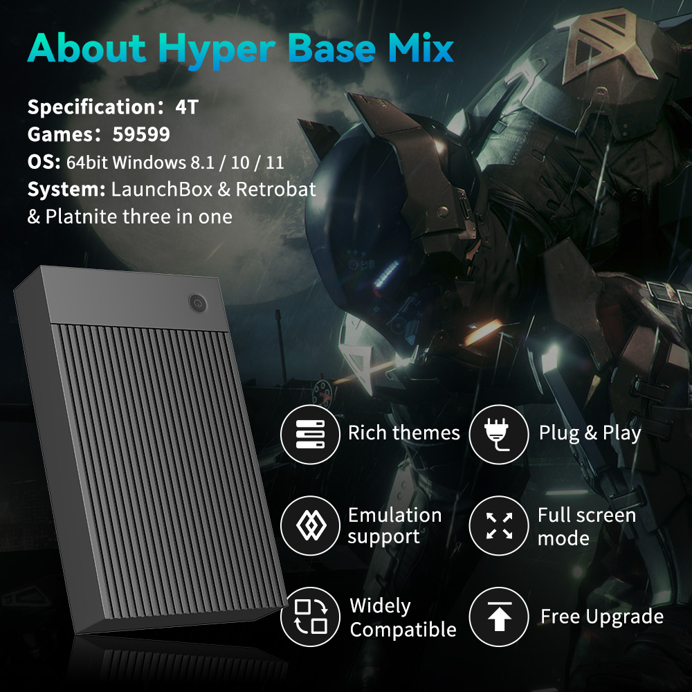 Hyper Base Mix 4TB Game Consol - Retro Gaming Hdd 评论和价格