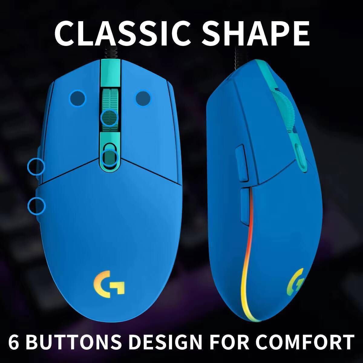 Logitech G203 LIGHTSYNC Mouse  - Logitech Mouse G203 评论和价格
