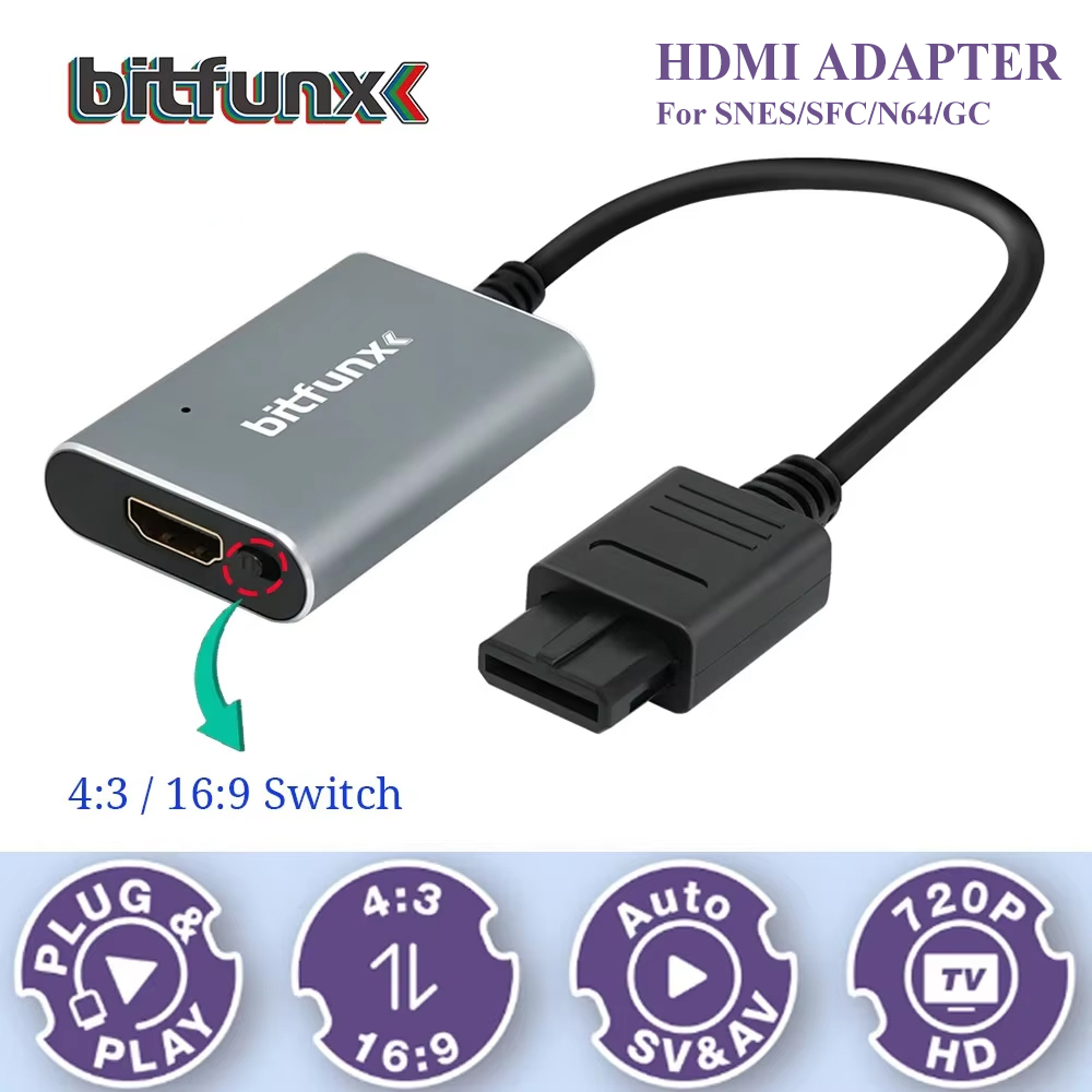 Bitfunx 720P Svideo / AV To HD - Retro Gaming Hub 评论和价格