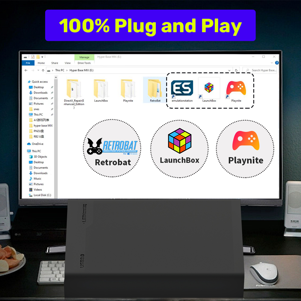 Hyper Base MIX 500G Retro Gami - Retro Gaming Hard Drive 评论和价格