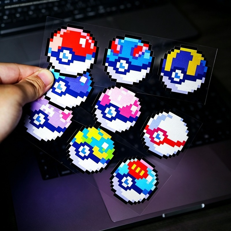 Retro Pixel Poke Ball Stickers - Retro Gaming Pokemon 评论和价格