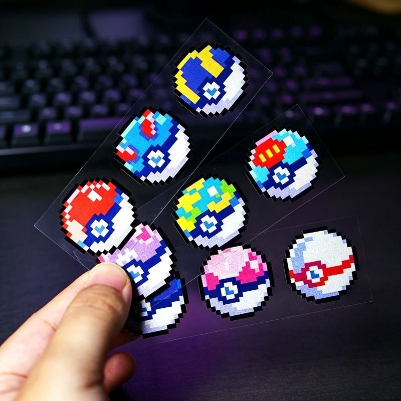 Retro Pixel Poke Ball Stickers - Retro Gaming Pokemon 评论和价格