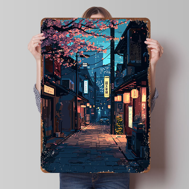 Tokyo Japan Pixel Art Tin Plaq - Retro Gaming Tokyo 评论和价格