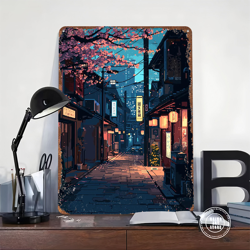 Tokyo Japan Pixel Art Tin Plaq - Retro Gaming Tokyo 评论和价格