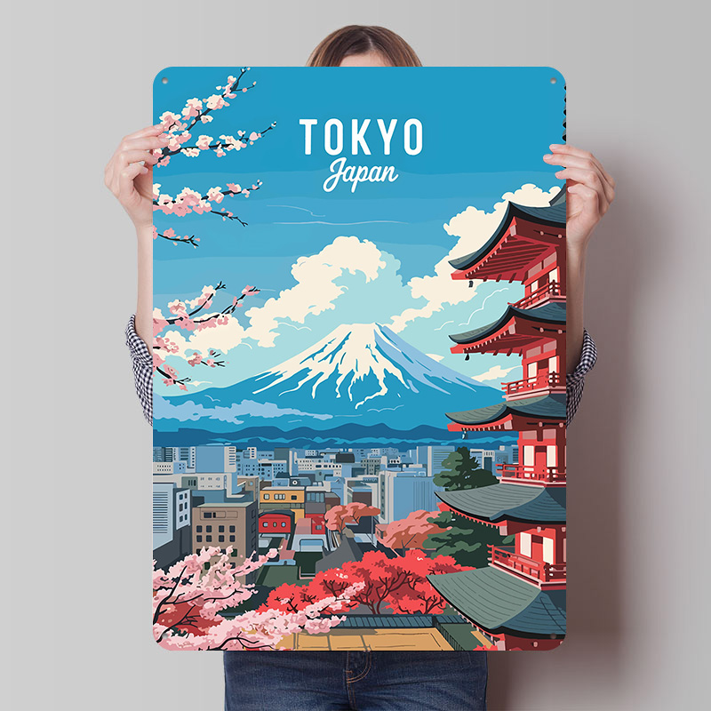Tokyo Japan Travel Tin Plaque  - Retro Gaming Tokyo 评论和价格