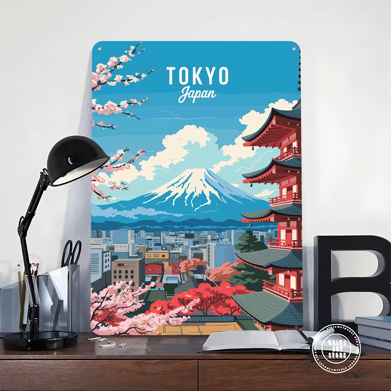 Tokyo Japan Travel Tin Plaque  - Retro Gaming Tokyo 评论和价格
