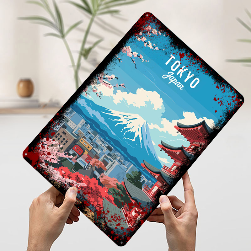 Tokyo Japan Travel Tin Plaque  - Retro Gaming Tokyo 评论和价格