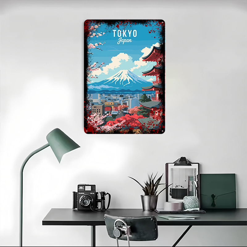 Tokyo Japan Travel Tin Plaque  - Retro Gaming Tokyo 评论和价格