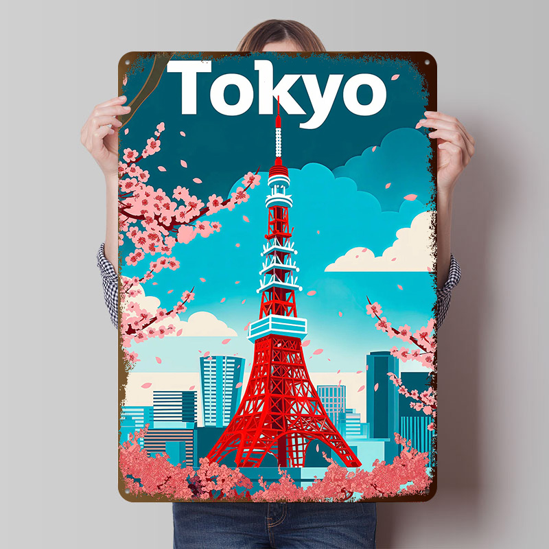 Tokyo Travel Tinplate Poster C - Retro Gaming Tokyo 评论和价格