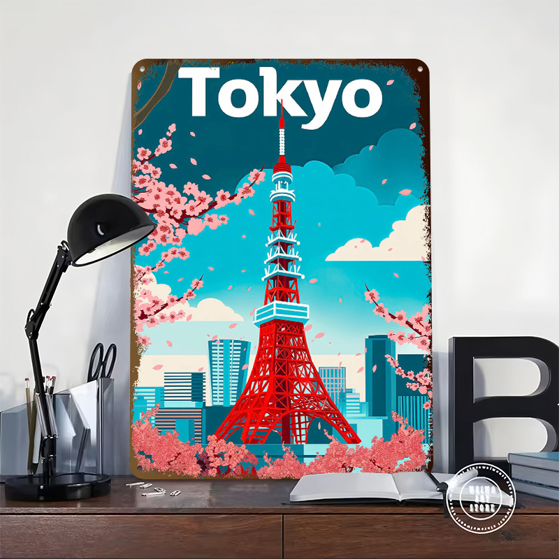 Tokyo Travel Tinplate Poster C - Retro Gaming Tokyo 评论和价格