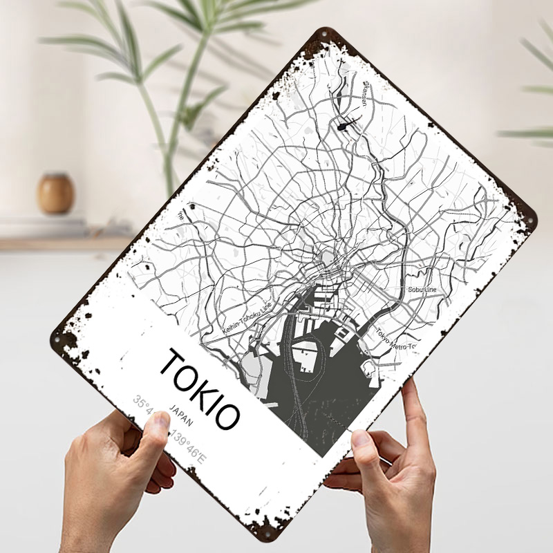 Tokyo City Map Printed Poster  - Retro Gaming Tokyo 评论和价格